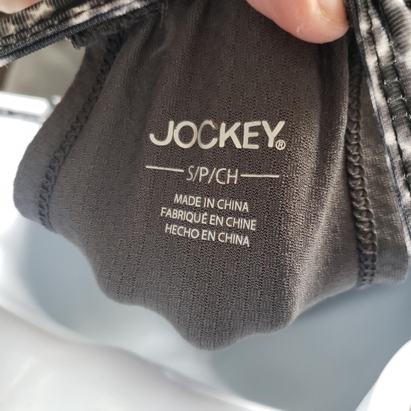 Jockey Women's Small Charcoal Grey Athletic Tank Top Marble Sports Bra Active - Picture 7 of 7